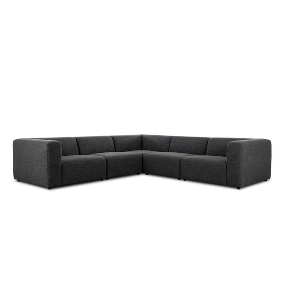 Lawndale 5-Piece Sectional - Saxon Charcoal