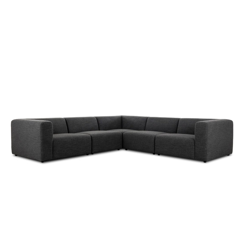 Lawndale 5-Piece Sectional - Saxon Charcoal