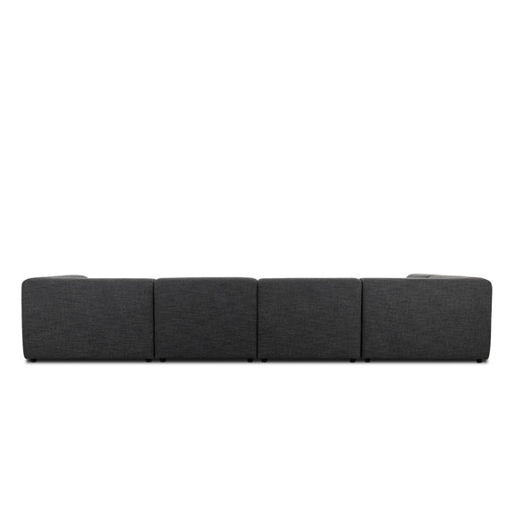 Lawndale 5-Piece Chaise Sectional - Saxon Charcoal