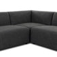 Lawndale 5-Piece Chaise Sectional - Saxon Charcoal