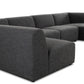 Lawndale 5-Piece Chaise Sectional - Saxon Charcoal