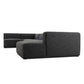 Lawndale 5-Piece Chaise Sectional - Saxon Charcoal