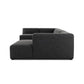 Lawndale 5-Piece Chaise Sectional - Saxon Charcoal