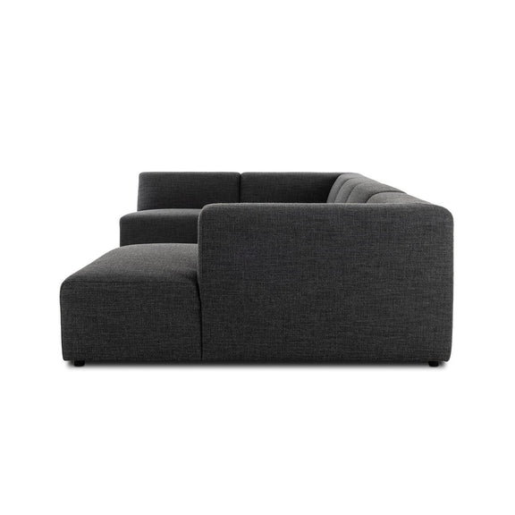 Lawndale 5-Piece Chaise Sectional - Saxon Charcoal