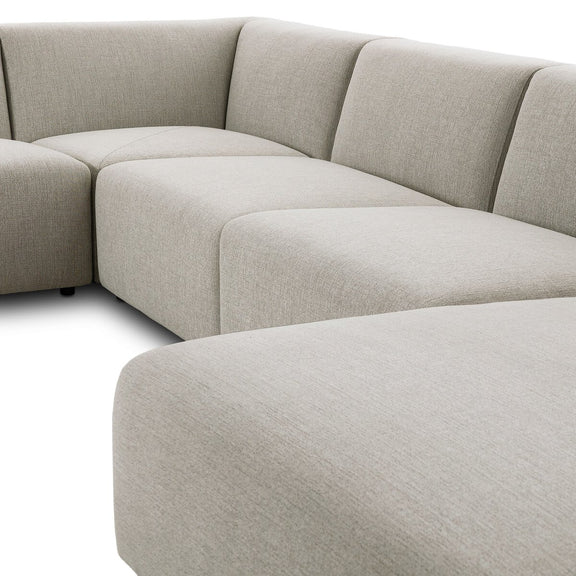 Lawndale 5-Piece Chaise Sectional - Napa Sandstone