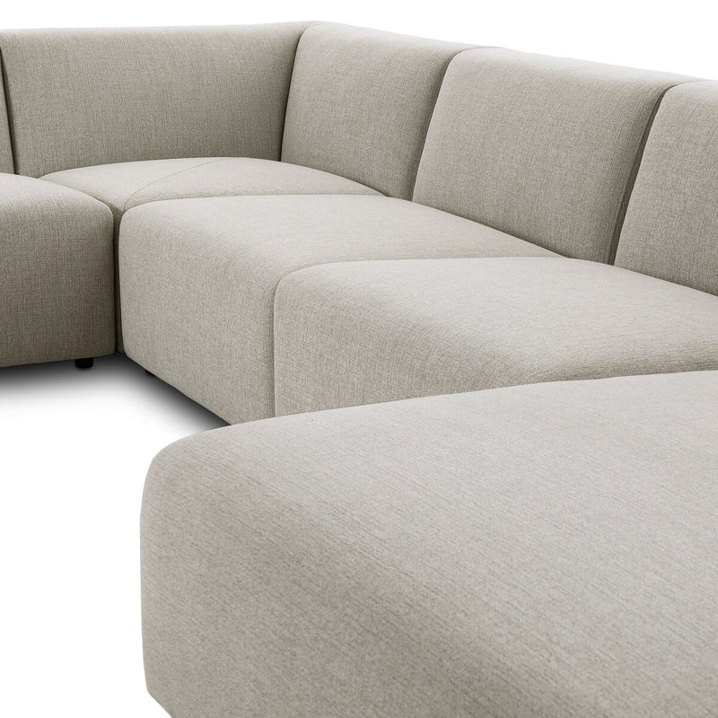 Lawndale 5-Piece Chaise Sectional - Napa Sandstone