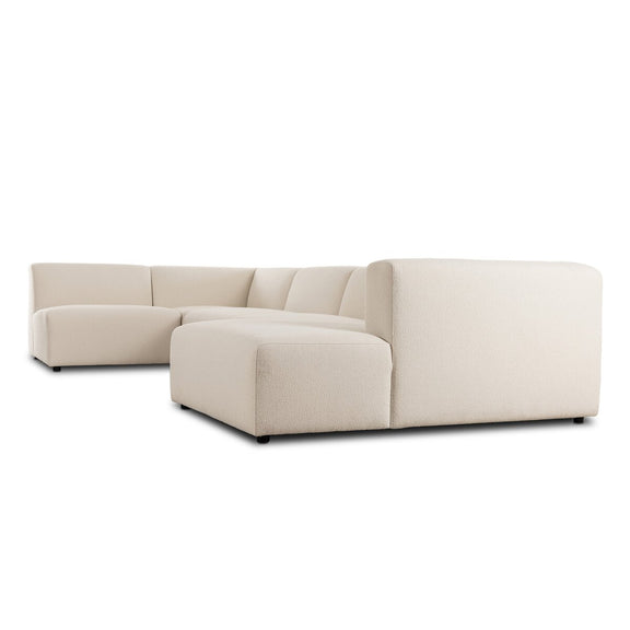Lawndale 5-Piece Chaise Sectional - Fayette Cloud