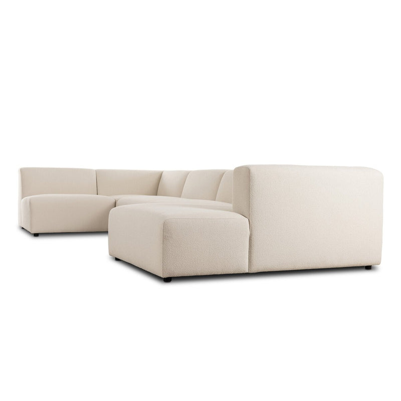 Lawndale 5-Piece Chaise Sectional - Fayette Cloud