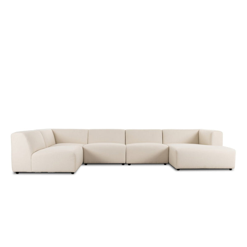 Lawndale 5-Piece Chaise Sectional - Fayette Cloud