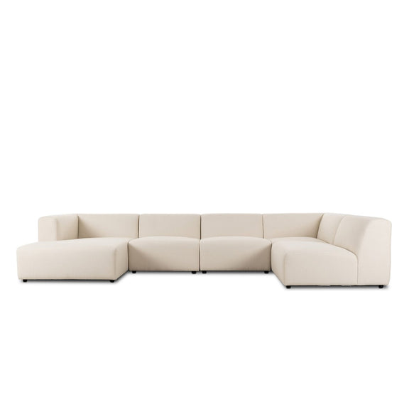 Lawndale 5-Piece Chaise Sectional - Fayette Cloud