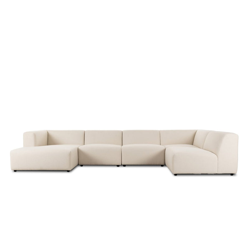 Lawndale 5-Piece Chaise Sectional - Fayette Cloud