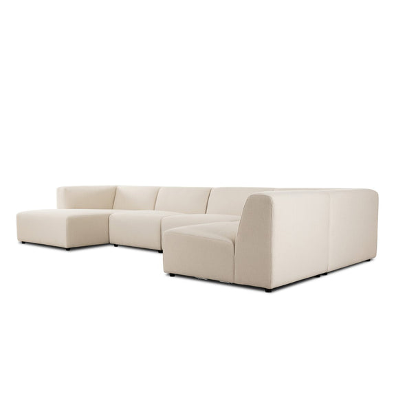 Lawndale 5-Piece Chaise Sectional - Fayette Cloud