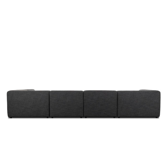 Lawndale 5-Piece Chaise Sectional - Saxon Charcoal