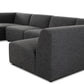 Lawndale 5-Piece Chaise Sectional - Saxon Charcoal