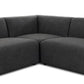 Lawndale 5-Piece Chaise Sectional - Saxon Charcoal