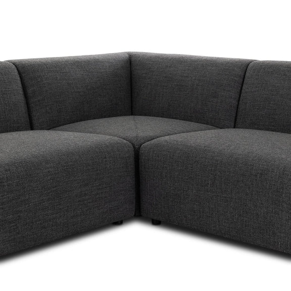 Lawndale 5-Piece Chaise Sectional - Saxon Charcoal