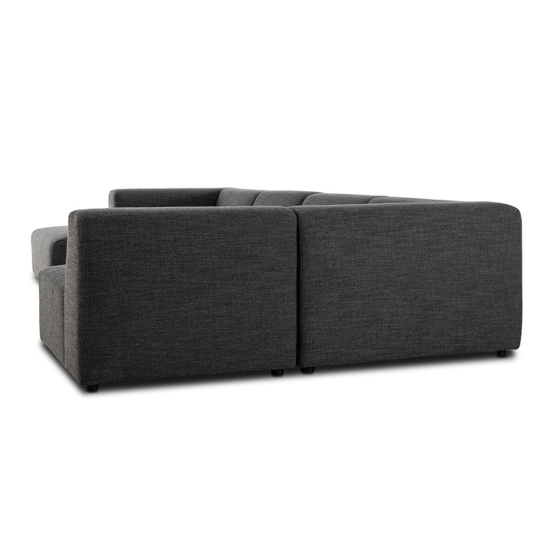 Lawndale 5-Piece Chaise Sectional - Saxon Charcoal
