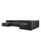 Lawndale 5-Piece Chaise Sectional - Saxon Charcoal