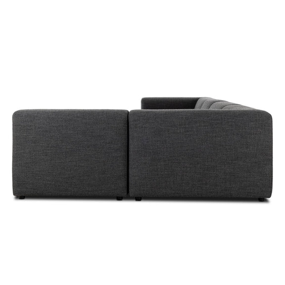 Lawndale 5-Piece Chaise Sectional - Saxon Charcoal