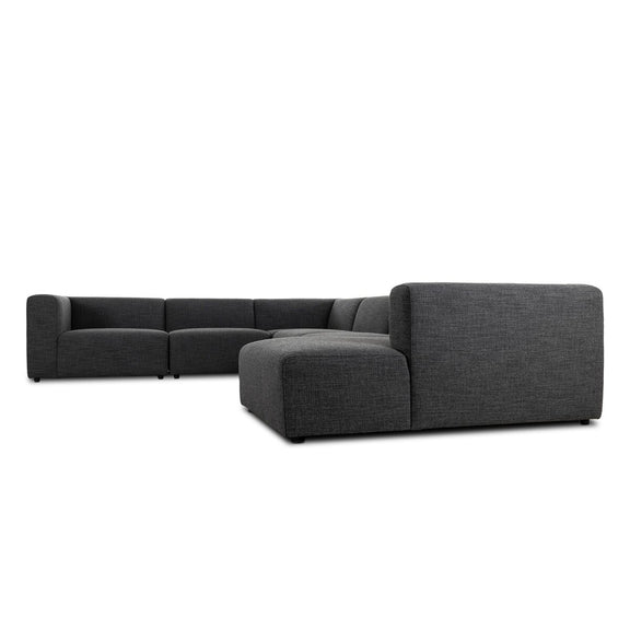 Lawndale 6-Piece Sectional - Saxon Charcoal