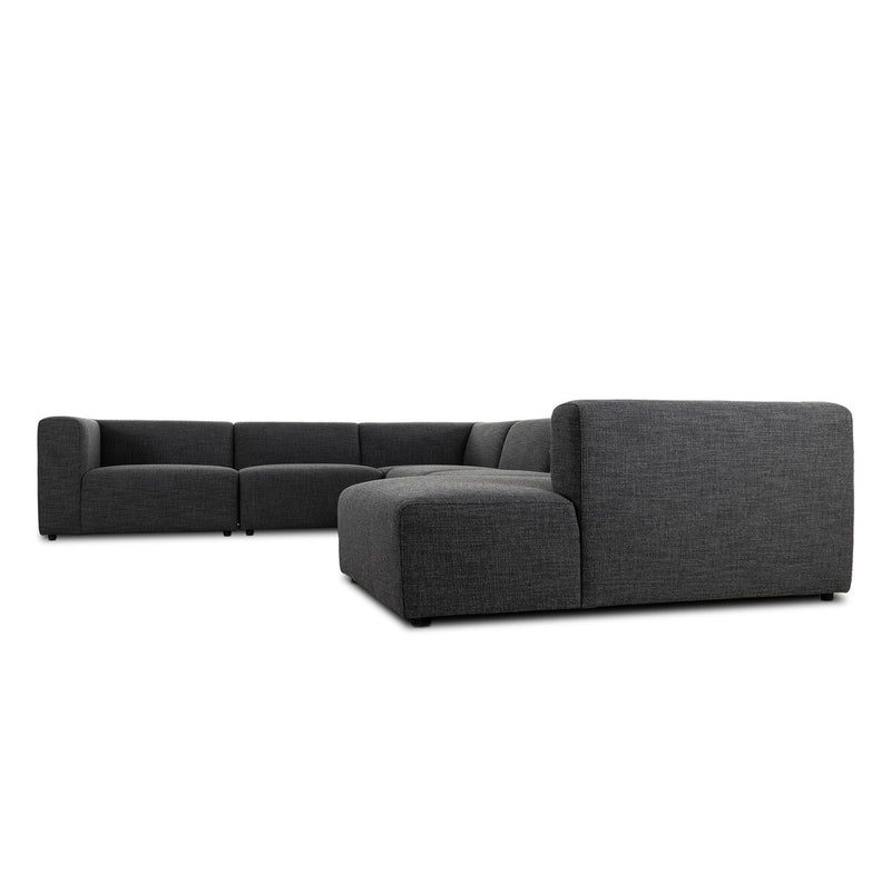 Lawndale 6-Piece Sectional - Saxon Charcoal