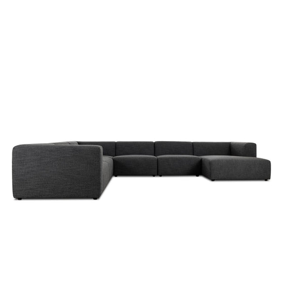 Lawndale 6-Piece Sectional - Saxon Charcoal