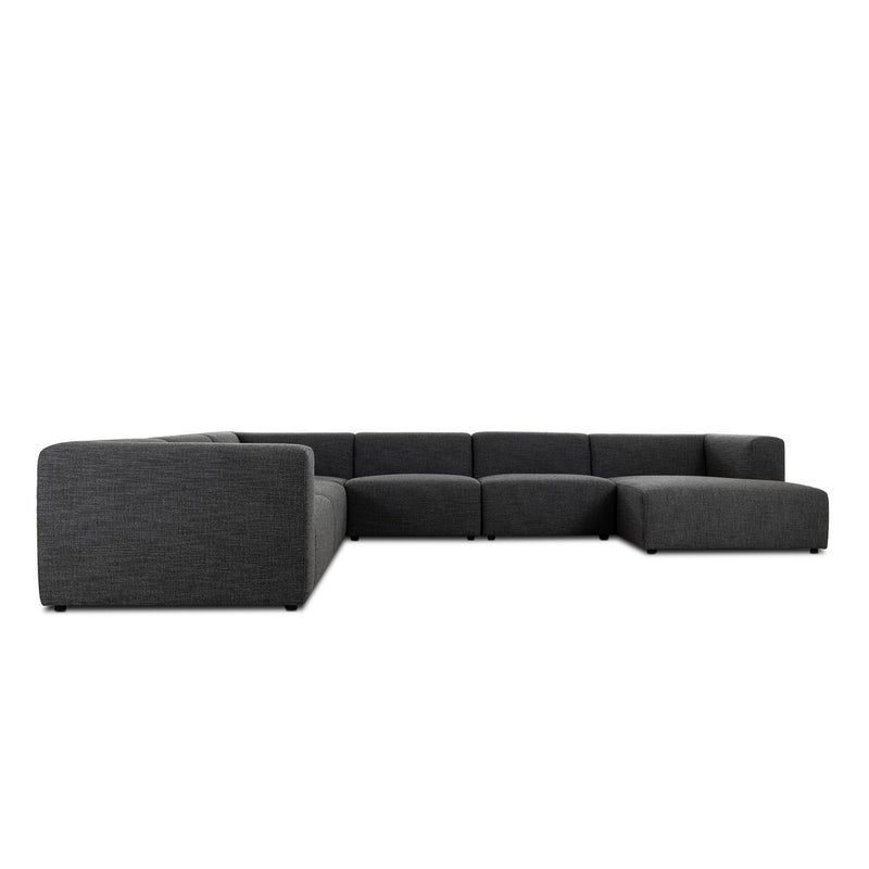 Lawndale 6-Piece Sectional - Saxon Charcoal