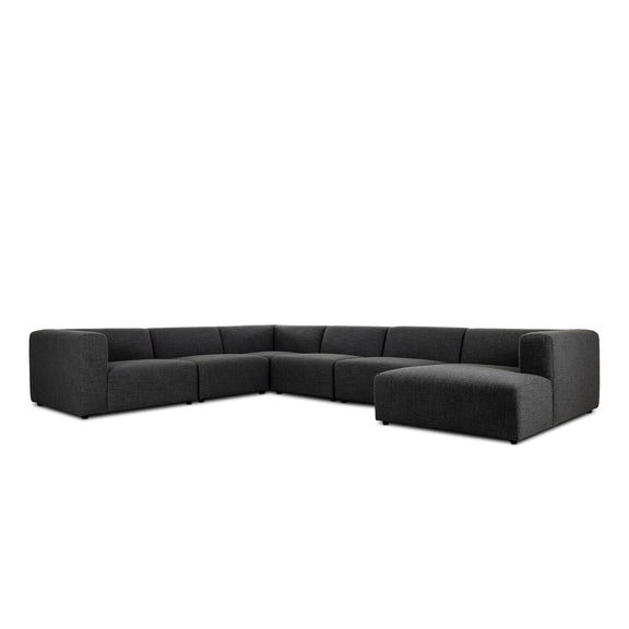 Lawndale 6-Piece Sectional - Saxon Charcoal