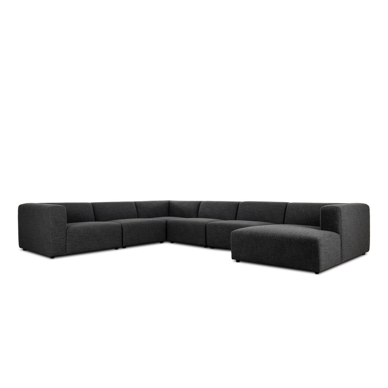 Lawndale 6-Piece Sectional - Saxon Charcoal