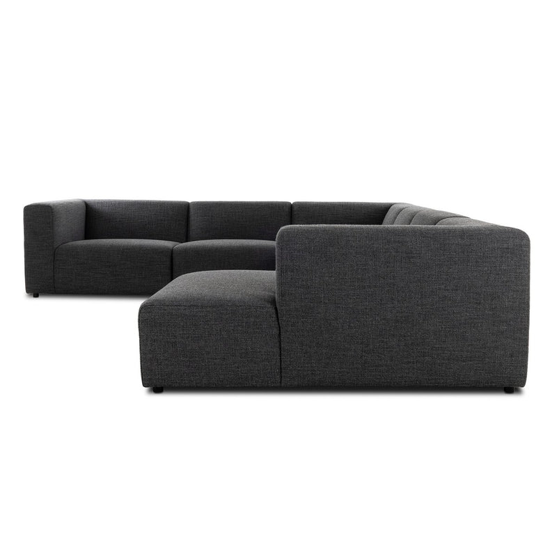 Lawndale 6-Piece Sectional - Saxon Charcoal