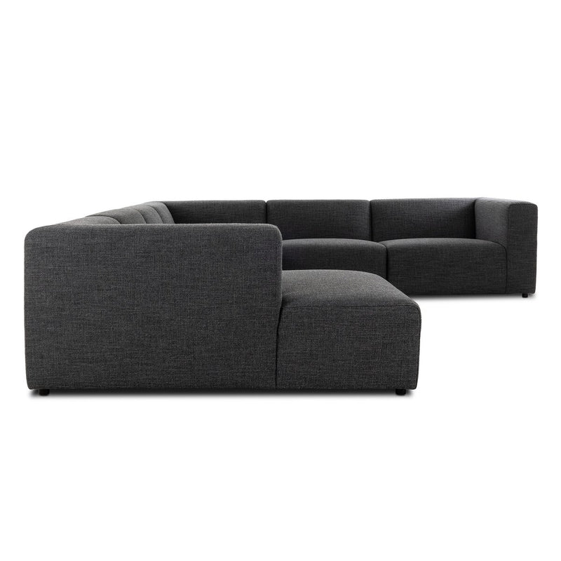 Lawndale 6-Piece Sectional - Saxon Charcoal