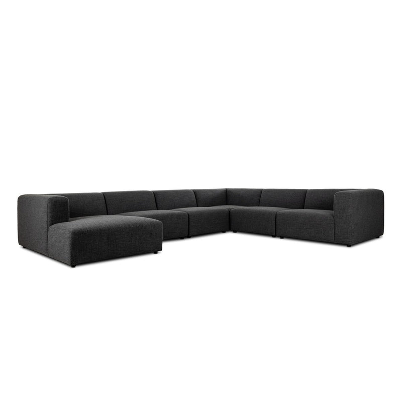 Lawndale 6-Piece Sectional - Saxon Charcoal