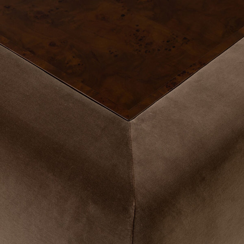 Truvy Cocktail Ottoman - Surrey Mink