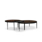 Yoko Nesting Tables - Set Of 3 - Smoked Brown Cast Glass