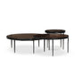 Yoko Nesting Tables - Set Of 3 - Smoked Brown Cast Glass