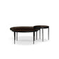 Yoko Nesting Tables - Set Of 3 - Smoked Brown Cast Glass