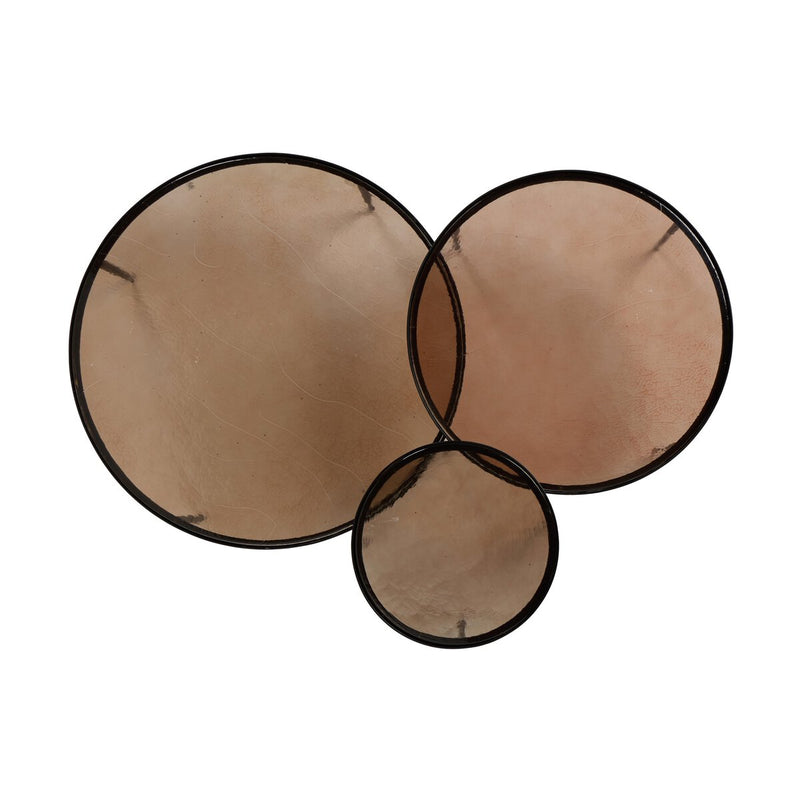 Yoko Nesting Tables - Set Of 3 - Smoked Brown Cast Glass