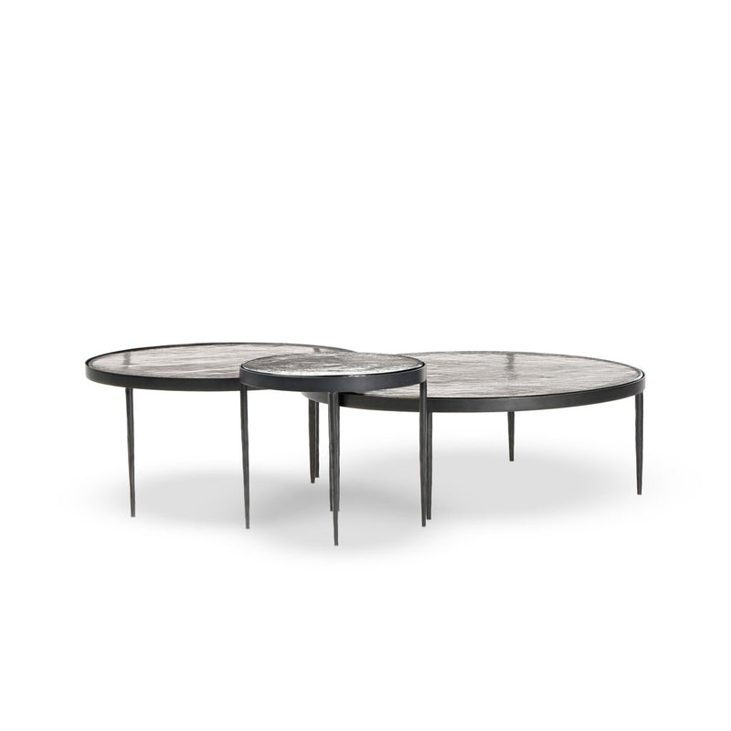 Yoko Nesting Tables - Set Of 3 - Clear Cast Glass