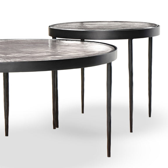 Yoko Nesting Tables - Set Of 3 - Clear Cast Glass