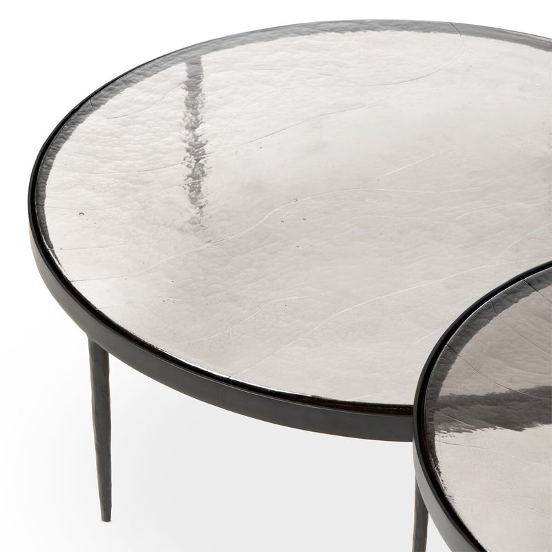 Yoko Nesting Tables - Set Of 3 - Clear Cast Glass