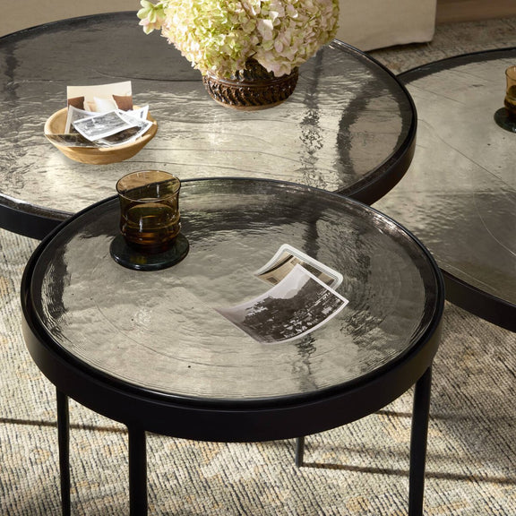 Yoko Nesting Tables - Set Of 3 - Clear Cast Glass