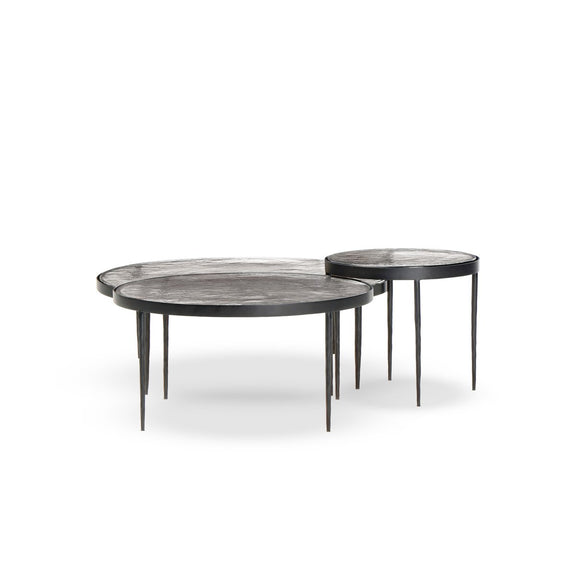 Yoko Nesting Tables - Set Of 3 - Clear Cast Glass