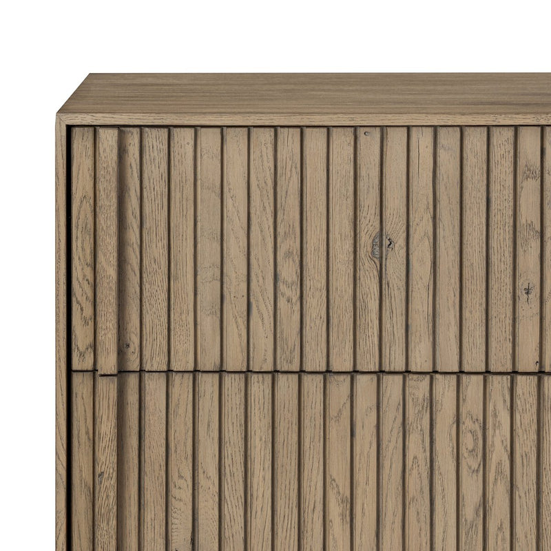 Leo 5-Drawer Dresser - Rustic Grey