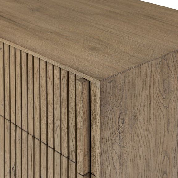 Leo 5-Drawer Dresser - Rustic Grey