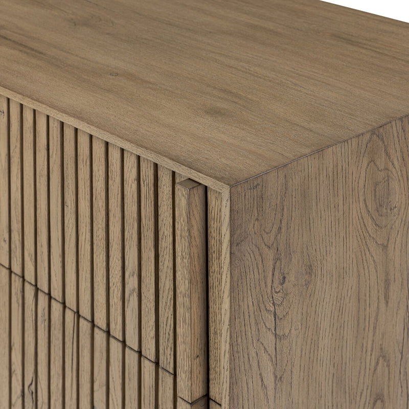 Leo 5-Drawer Dresser - Rustic Grey