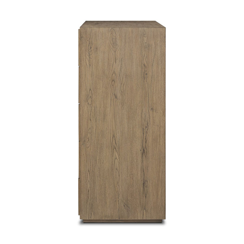 Leo 5-Drawer Dresser - Rustic Grey