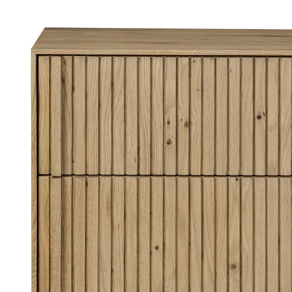 Leo 5-Drawer Dresser - Rustic Light Natural Oak