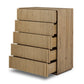 Leo 5-Drawer Dresser - Rustic Light Natural Oak