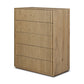 Leo 5-Drawer Dresser - Rustic Light Natural Oak