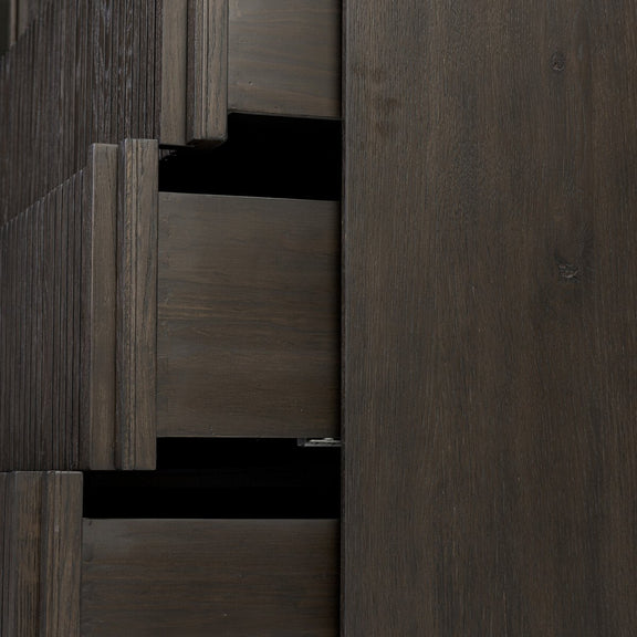 Leo 5-Drawer Dresser - Smoked Black